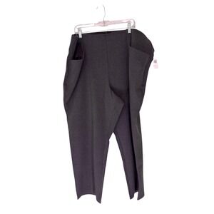 Old Navy Stevie Straight Pants Plus Gray Stretch Office Work High‎ Waisted 3X